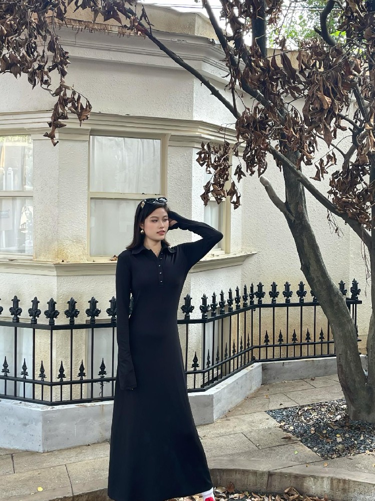 早秋長(cháng)袖打底長(cháng)裙